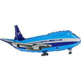 Airplane Aeroplane Blue Foil Shape 97cm (38") INFLATED #302131