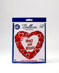 Hugs And Kisses Heart 43cm Balloon #14688