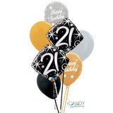 21st Birthday Sparkle & Swirls Dazzler Bouquet #21BD02