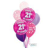 21st Birthday Pink Dazzler Bouquet #21BD06