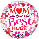 Mum-BEST HUGS!Foil 45cm (18")#24062
