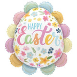 Ruffled Floral Easter Egg Foil Shape 76cm (30") INFLATED #25335
