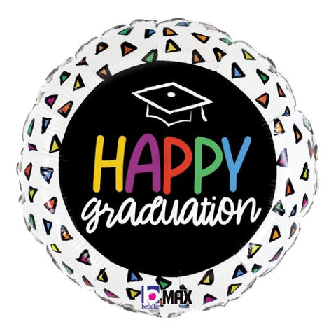 Graduation Triangles Foil 45cm (18") Balloon #26180