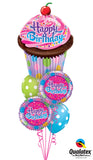 Birthday Cupcake & Polka Dots Bouquet