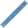 40th Birthday Banner Foil Glitz Blue