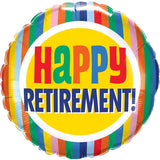 Retirement Colorful Stripes Foil 45cm (18") #27016