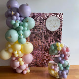 Gold or Pink Shimmer Wall  with Organgic Balloon Garland HIRE ITEM