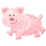 Pig Pink Foil Supershape Balloon #11062