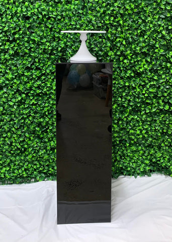 Black Acrylic Square Cake Plinth Stand Hire