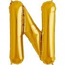 Giant Letter Balloon N Gold 86cm #00261