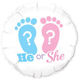 Gender Reveal He or She ?? 45cm Foil #17076