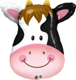 Cow Face Foil Supershape Balloon #16455
