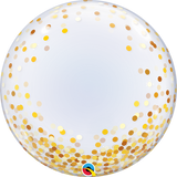 Gold Confetti Bubble Printed Balloon #89727