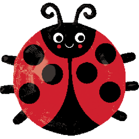 Happy Lady Bug Foil Jr Shape 45cm (18") INFLATED #32449
