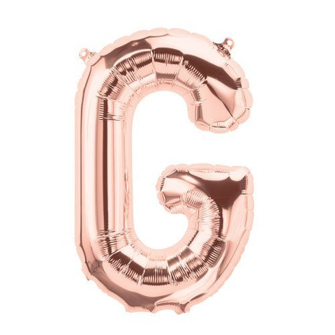 Rose Gold Letter G Balloon AIR FILLED SMALL 41cm #01343