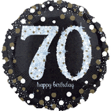 Holographic Foil 45cm (18") Sparkling Birthday 70th #33741