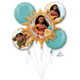 Disney Moana Licensed Foil 5 Balloon Bouquet Kit #33956