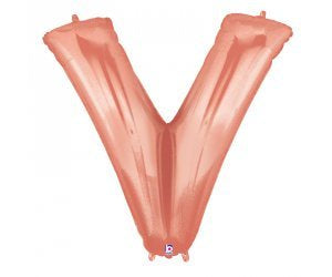 Giant Letter Balloon V Rose Gold 1m #15922