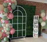 Mesh Arch White or Black or White French Window Backdrop with Balloon Garland HIRE