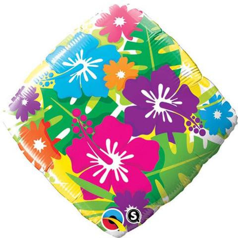 Luau Foil 46cm Hibiscus Helium Filled #35170