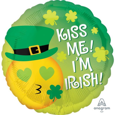 Kiss Me Emoticon Foil 45cm (18") Balloon INFLATED #36458