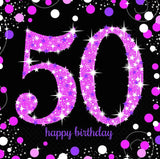 PINK CELEBRATION 50th LUNCH NAPKINS 16 Pack #637767