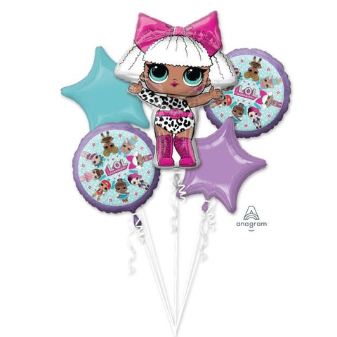 LOL Surprise Licensed Balloon Bouquet Kit 5 pk INFLATED #38447