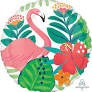 Tropical Jungle Flamingo foil balloon INFLATED #39683