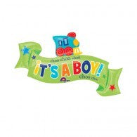 Its A Boy! Choo Choo Foil Supershape Balloon #30904