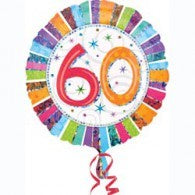 60th Birthday Foil 45cm Radiant Balloon #16072