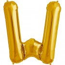 Giant Letter Balloon W Gold 86cm #00270