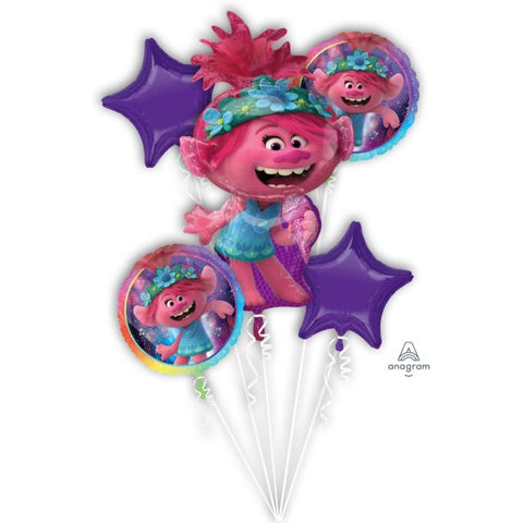 Trolls World Tour Licensed Balloon Bouquet Kit 5 pk INFLATED #40724