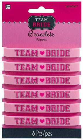 TEAM BRIDE RUBBER BRACELETS #58239