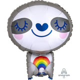 Sloth With Rainbow (40cm x 48cm) INFLATED Foil Shape #41215