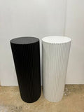 White, Beige or Black Ripple Cake Plinth Stand 90cm tall 33cm round HIRE