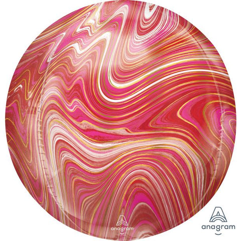 Marblez Red and Pink Orbz 40cm (16") Foil Balloon #42416