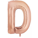 Giant Letter Balloon D Rose Gold Foil 86cm #213973