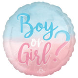 The Big Reveal Foil Balloon 45cm Boy or Girl #42834