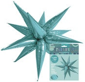 Glitz Starburst Teal 70cm (27.5") INFLATED #428602