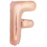 Giant Letter Balloon F Rose Gold Foil 86cm #213975