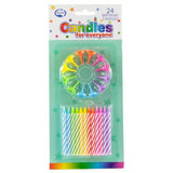 Birthday Candles with 12 Flower Holders Pk24 #311210