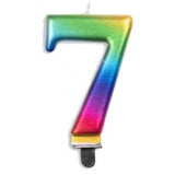 Rainbow Jumbo Candle Number 7 #431237
