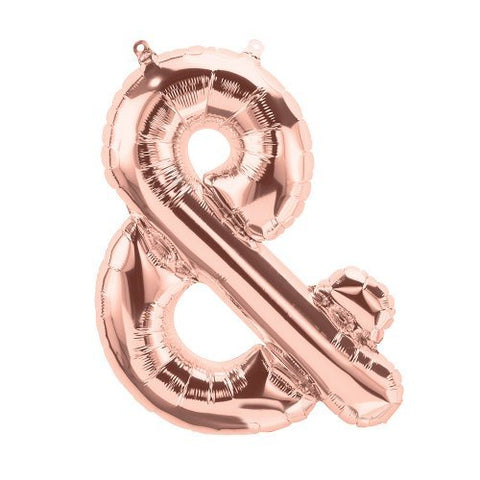 Rose Gold Symbol & (and) Balloon 41cm AIR FILLED ONLY #01373