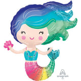 MERMAID SUPERSHAPE XL COLOURFUL 73 x 76cm #38472