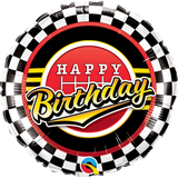 Birthday Checkered Pattern Foil 45cm (18") INFLATED #49188