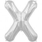 Giant Letter Balloon X Silver 86cm #00219