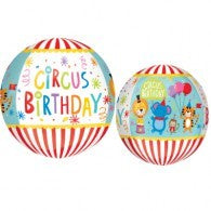 Circus Birthday Orbz Balloon INFLATED #32906