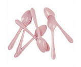 Pink Reusable Plastic Cutlery Dessert Spoons 20pk