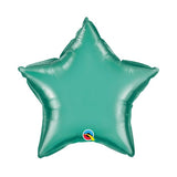 Foil Solid Star 51cm (20") Chrome Green INFLATED #89721