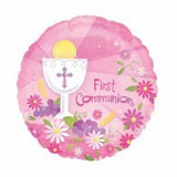 First Communion Pink Foil 43cm Balloon #76607